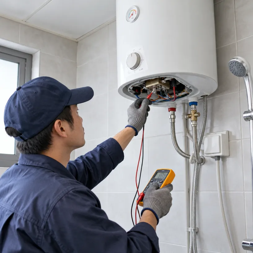 老舊住宅電熱水器熱水不熱、水溫不穩與供電異常檢修