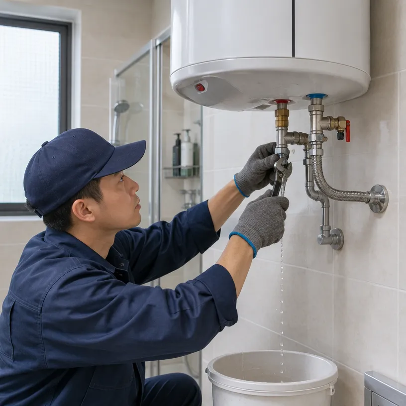 電熱水器桶身、接頭與冷熱水管線的漏水檢查及修復