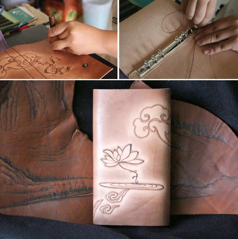 高智能 - 客製化植鞣革手帳手作過程