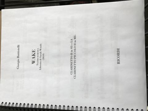 游雅晴 - 2018年現代歌劇"Wake"由義大利作曲家受伯明罕歌劇公司委託創作。