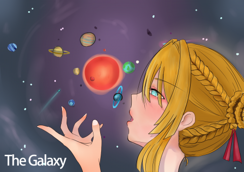 謝坤蓁 - 自創角色
此角色為銀河
擁抱著太陽系