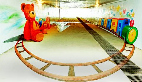 好藝思美術設計 - 竹南車站地下道彩繪