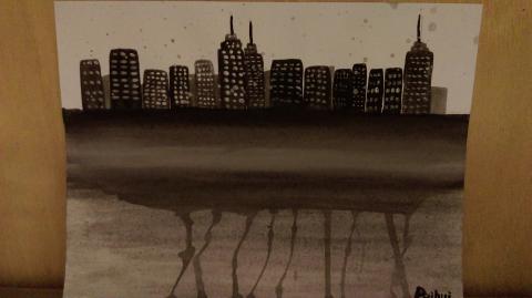 23弄文創手作工作室 - 污染的城市
(水彩畫)