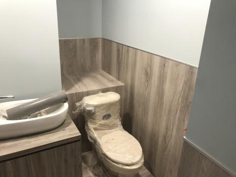 小陳塑膠地板 - 廁所牆面