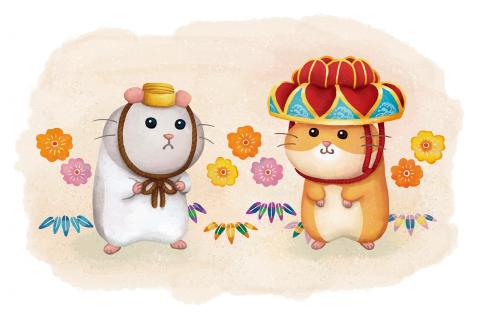 Travel with Tiffany - 沖繩傳統服飾x倉鼠插畫