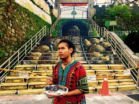 Vavayan藝術工坊 - 九份國小黃金階梯3D畫作