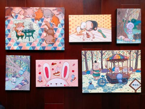 White Shadow - KOO三角三圓 舒芙蕾鬆餅
牆面掛畫繪製