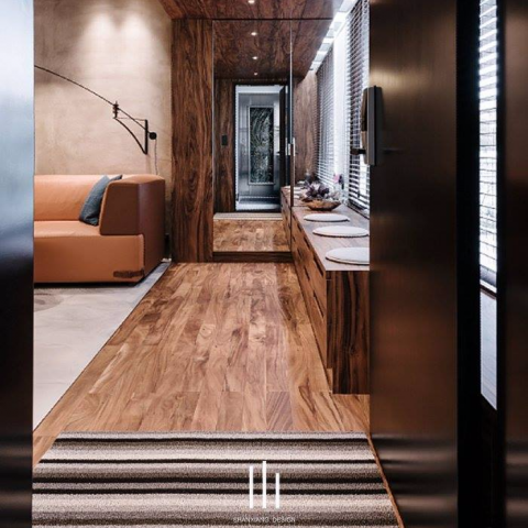 山巷室內裝修工程 - 【台北西湖.私宅】 
空間性質 / 舊屋翻新 
坪數 / 30坪 
主要建材 / 木皮 . 石材 . 鍍鈦板 . 不鏽鋼板 . 水泥 
完工時間 / 2016.11