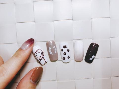 Jessica nail　西卡美甲日記 - Snoopy 下午茶時光