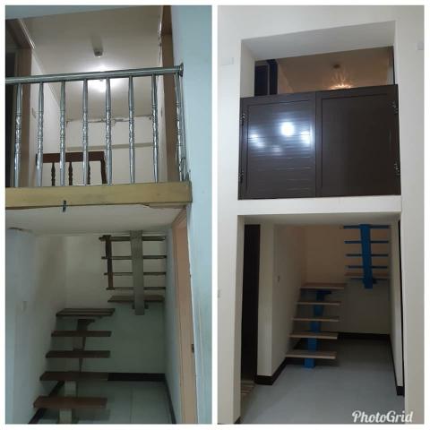 ㄚ慶居家房屋修繕 - 樓中樓的樓梯間換踏板（木地板）與鋁製欄杆（可開式）