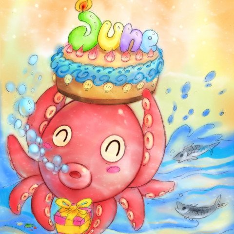 Chiu kuen 呷睏設計 - 生日卡片設計（電腦繪圖）