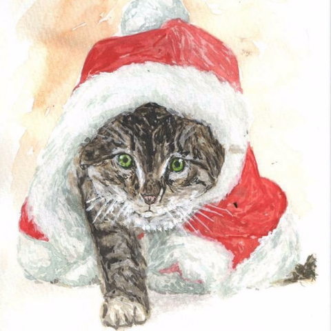 游渝伯 - 藍盤子餐坊手繪明信片店卡