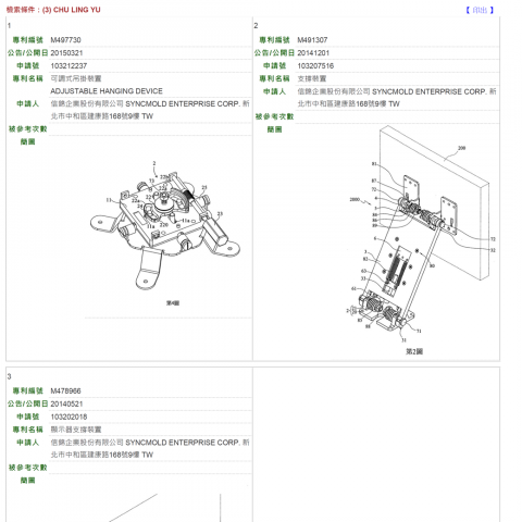 朱玲妤 - 發明專利