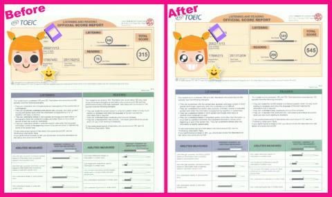 Sam - 2017我的學生的多益成績
有進步喲
