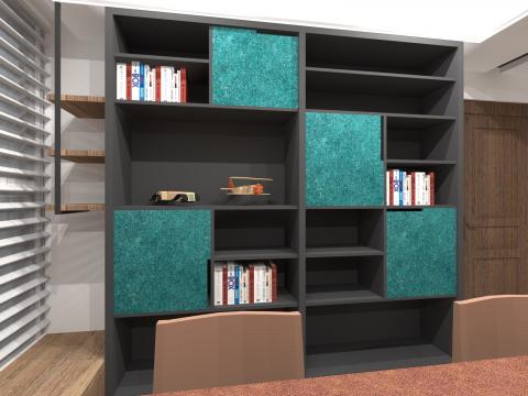 鴻明室內設計 - 書房3D圖繪製