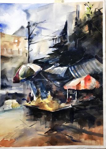 郎以文 - 水彩風景臨摹