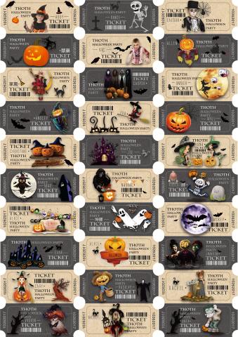 Rachel - 萬聖節活動門票設計