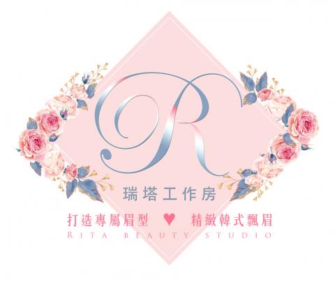 Pinky Lin 平面/繪圖/插圖/貼圖 設計接案 - 【Rita Beauty 韓式霧眉工作坊】
服務項目：主視覺打造、Logo 設計。
以溫暖色系、花圈、幾何背景，打造適合女性市場的整理視覺，獨特配色更加顯現特殊感。