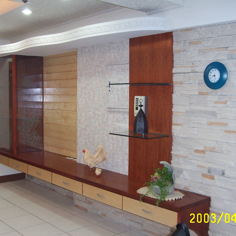 渼好生活室內設計裝潢 - 以不同材質的結合鋪陳  呈現出豐富的電視牆