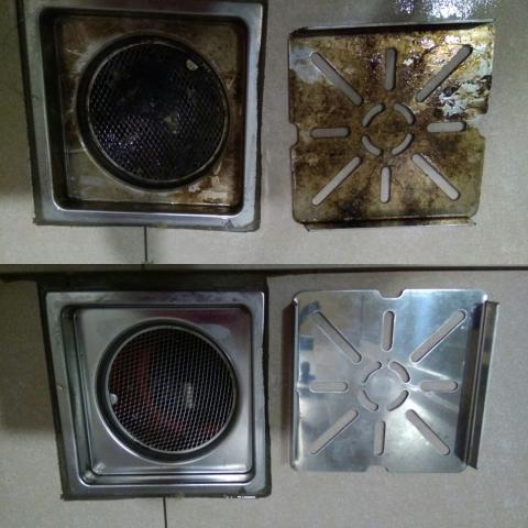 張小姐（ 立淨居家清潔） - 排水孔清潔前後