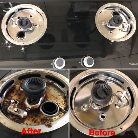 潔庭家事服務 - 流理台 前後對比