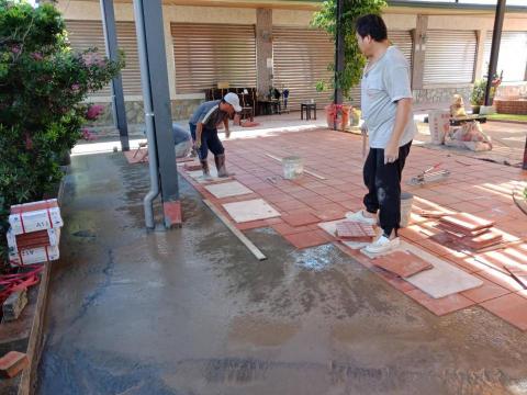可漢國際科技有限公司 - 庭院復古磚鋪設