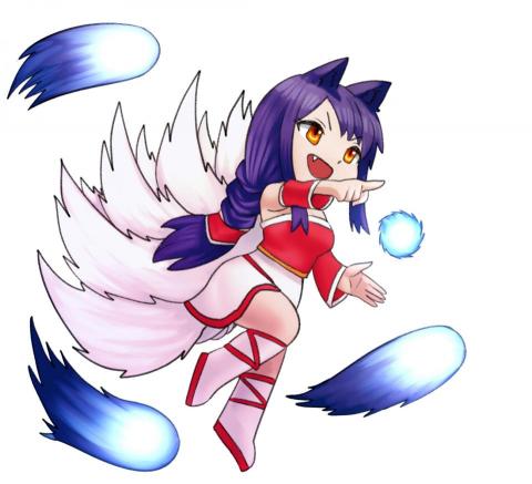 LemonB個人插畫繪圖 - Q版人物-LOL AHRI