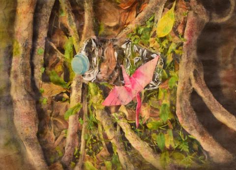 侯佳欣 - 水彩作品-植物系列-對開