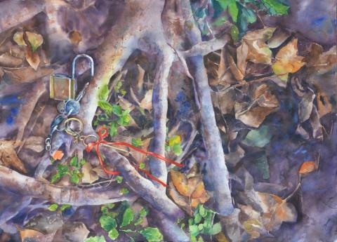 侯佳欣 - 水彩作品-植物系列-全開