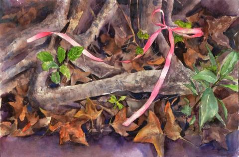 侯佳欣 - 水彩作品-植物系列-四開