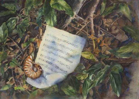 侯佳欣 - 水彩作品-植物系列-全開