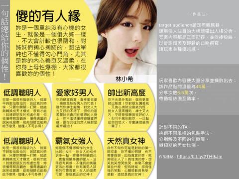 許珺媁 - 測驗作品圖文及成效。