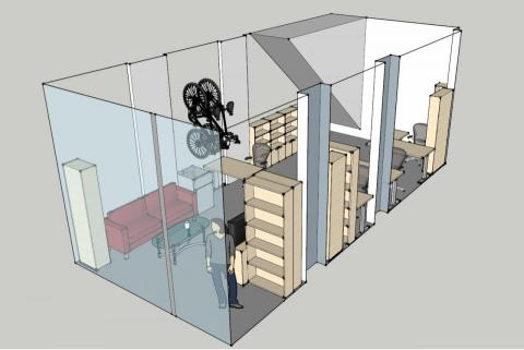 曾家銘 - 3D等比例簡易OA辦公室示意圖