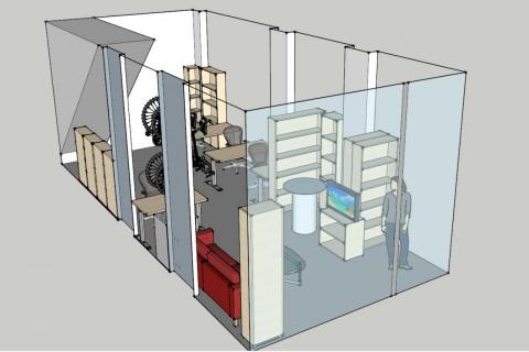 曾家銘 - 3D等比例簡易OA辦公室示意圖
