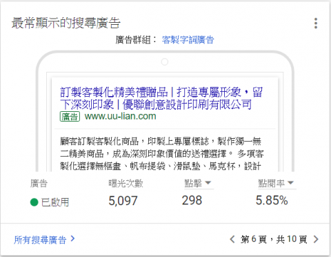 郭承葦 - 關鍵字廣告案例-客製相關關鍵字投放 郭承葦 - 關鍵字廣告案例-客製相關關鍵字投放