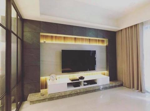 陳品吟 - 電視主牆完工照