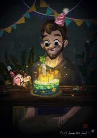 Iris葉 - 生日賀卡