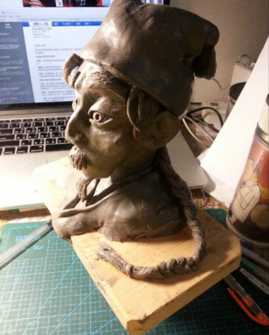 Iris葉 - 泥塑製作