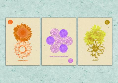 藝境裡事設計 - 平面卡片設計（攝影結合插畫）