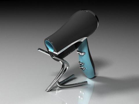 李立仁 - 吹風機3D渲染