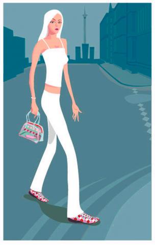 REDstudio - NIKE 女性時尚運動鞋插畫