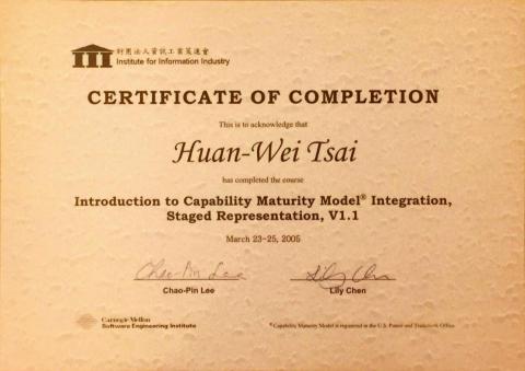 蔡先生  顧問 - CMMI流程成熟度模型內部專家資格