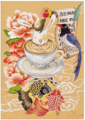 家菁 - 保護動物 拒看馬戲團-色鉛筆