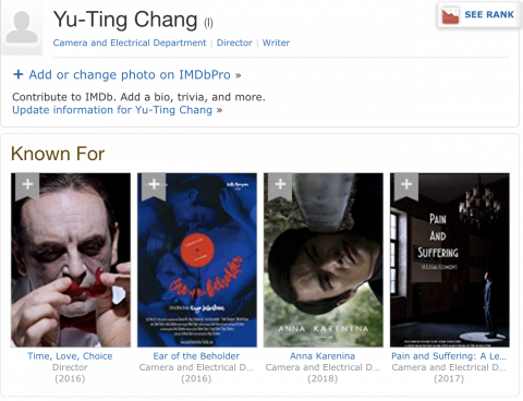 YT 影像工作室 - 美國電影網站ＩＭＤＢ合作經驗
