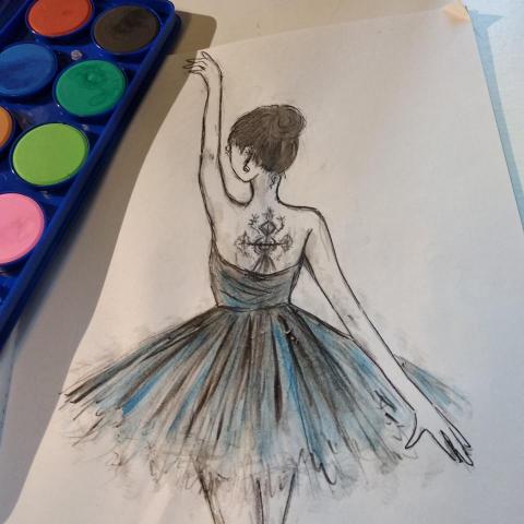 成昕 - 色鉛筆&水彩&毛筆作品