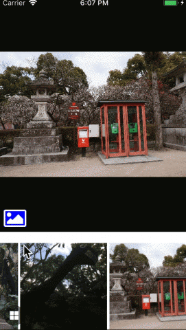 Ciao  - 我的作品可參照此 iOS framework - PhotosPreview，可以取代 UIImagePickerController 並實作做高度客製化的介面

- 更多介紹請見
https://github.com/riverciao/PhotosPreview