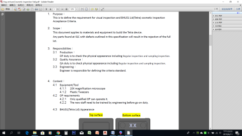 Bonnie Tsai - 這是中小企業針對內部所制定的產品檢驗規範(供您參考) Eng version.

For component industry.
