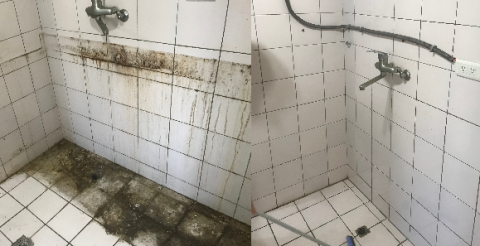 淨業居家清潔 - (廚房系統櫃拆除)清潔前後圖