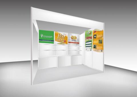 圓滾滾創意有限公司 - LED科技業，展場大圖佈置