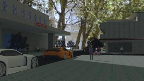 羅盛元 - 圖為醫院對面之建物外觀配色設計